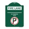 Signmission Fire Lane No Parking $250 Fine W/ No Parking, Green & White Aluminum Sign, 18" x 24", GW-1824-24014 A-DES-GW-1824-24014 - alternate 1